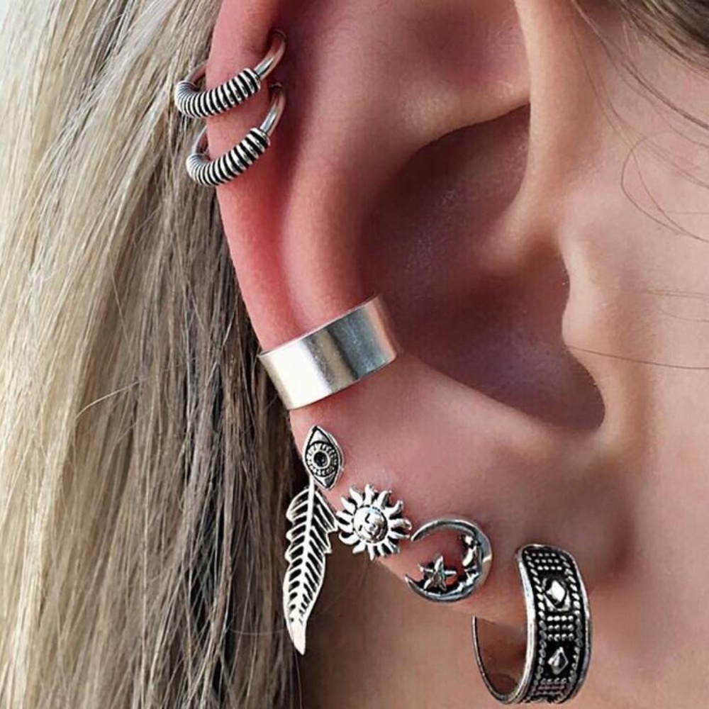 925 Silver-Plated Vintage Bohemian Earrings